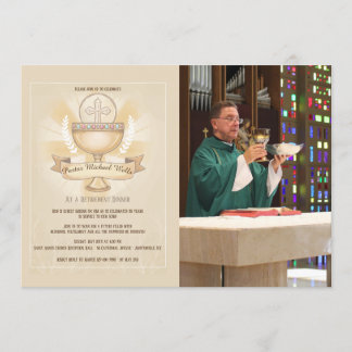 Revered Chalice Photo Retirement Dinner Invitation