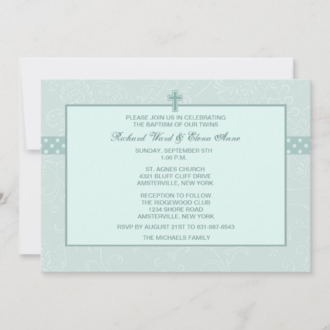 Revered Paisley Religious Invitation (Front)