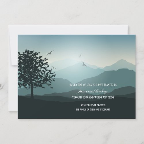 Reverence Bereavement Thank You Cards
