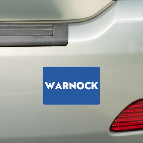 Reverend Warnock Georgia Senate blue white bumper Car Magnet