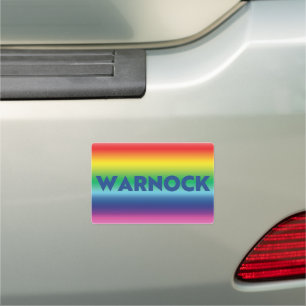 Reverend Warnock Georgia Senate pride lgbt bumper Car Magnet