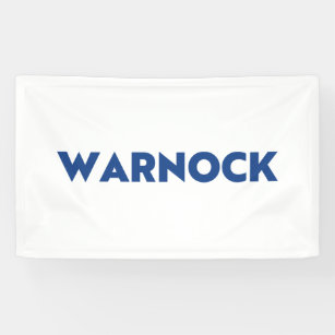 Reverend Warnock Georgia Senate runoff blue white Banner