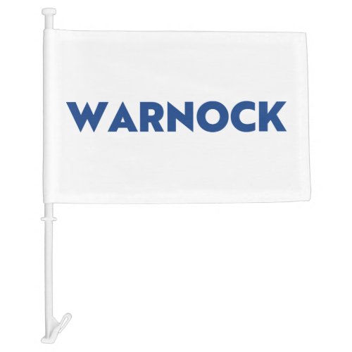 Reverend Warnock Georgia Senate runoff blue white Car Flag
