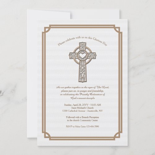 Reverent Cross Ordination Invitation