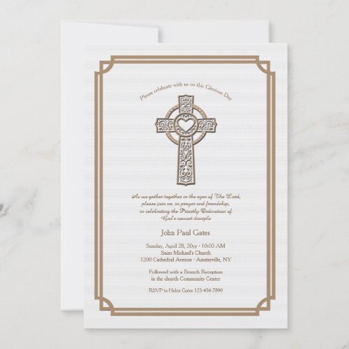 Reverent Cross Ordination Invitation