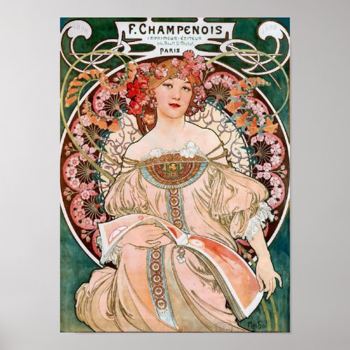 Reverie by Alphonse Mucha Decorative Poster