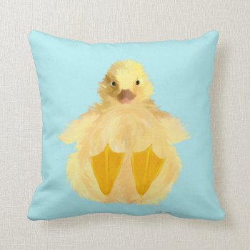 Reversable Duckling Throw Pillow by BamalamArt at Zazzle