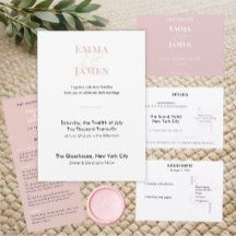 Reverse Blush Ampersand Wedding | Save the Date