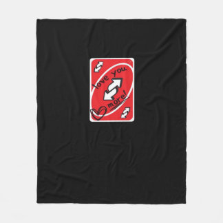 Reverse Card Love You More Funny Playful Style  Fleece Blanket