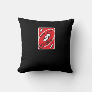 Reverse Card Love You More Funny Playful Style Throw Pillow