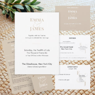 Reverse Champagne Ampersand Wedding Save the Date