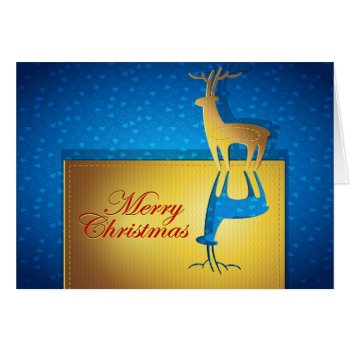 Reverse Christmas Deer Card 