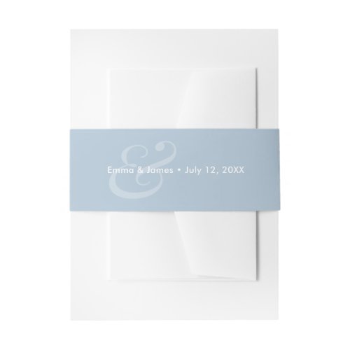 Reverse DBlue Wedding Invitation Belly Band | Amp