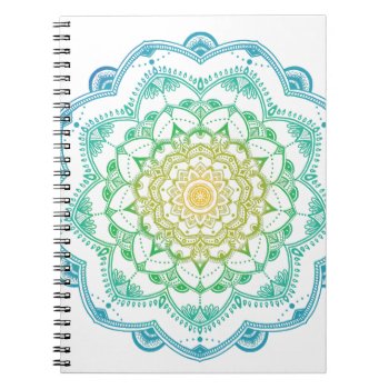 Reverse Gemstone Mandala By Megaflora Design Notebook by Megaflora at Zazzle