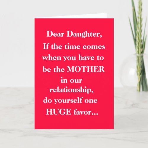 Reverse Mothers Day Card