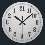 Reverse Numbers Wall Clock<br><div class="desc">Reverse Numbers Wall Clock</div>