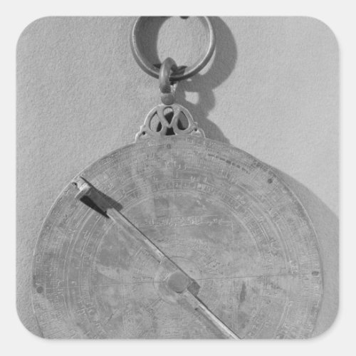 Reverse of a Moorish astrolabe from Cordoba Square Sticker