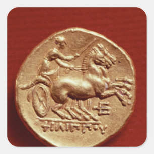 Reverse of a stater of Philip II of Macedonia Square Sticker