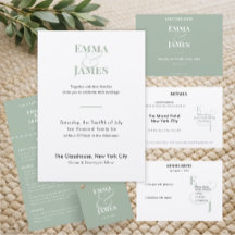 Reverse Sage Ampersand Wedding | Save the Date