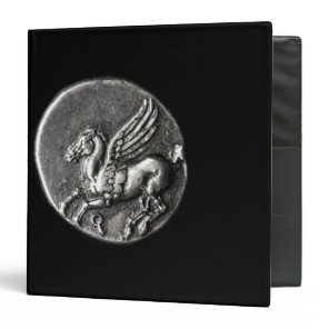Reverse side of  coin depicting Pegasus 3 Ring Binder