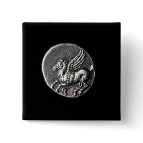 Reverse side of  coin depicting Pegasus Button