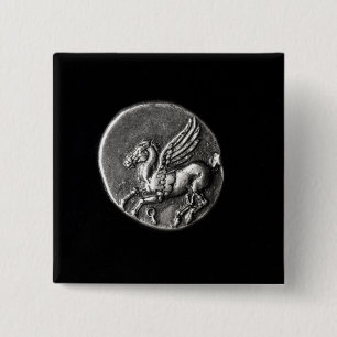 Reverse side of coin depicting Pegasus Button