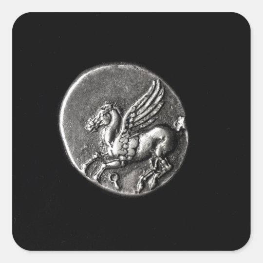 Reverse side of coin depicting Pegasus Square Sticker