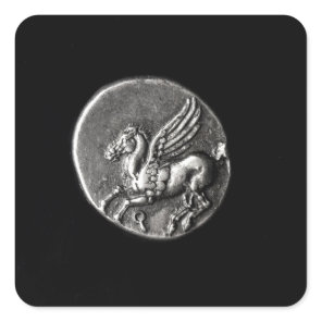Reverse side of  coin depicting Pegasus Square Sticker