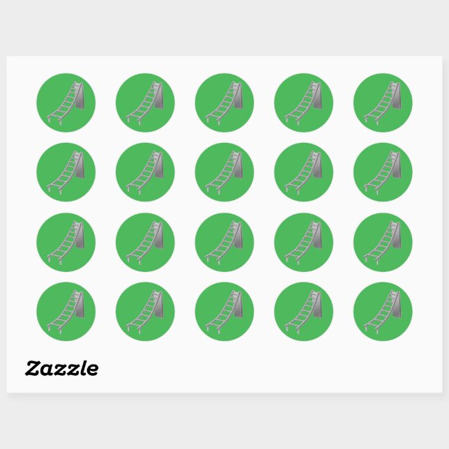 Reverse Slide -  Classic Round Sticker (Sheet)