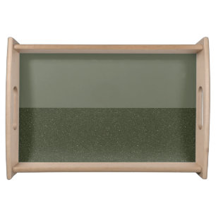 Reverse Split Moss Green Wooden Tray – Customize
