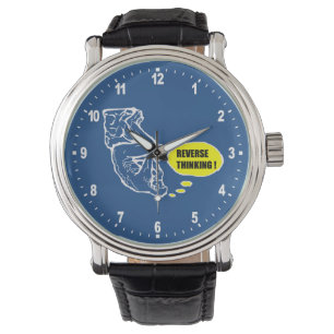 Reverse thinking watch
