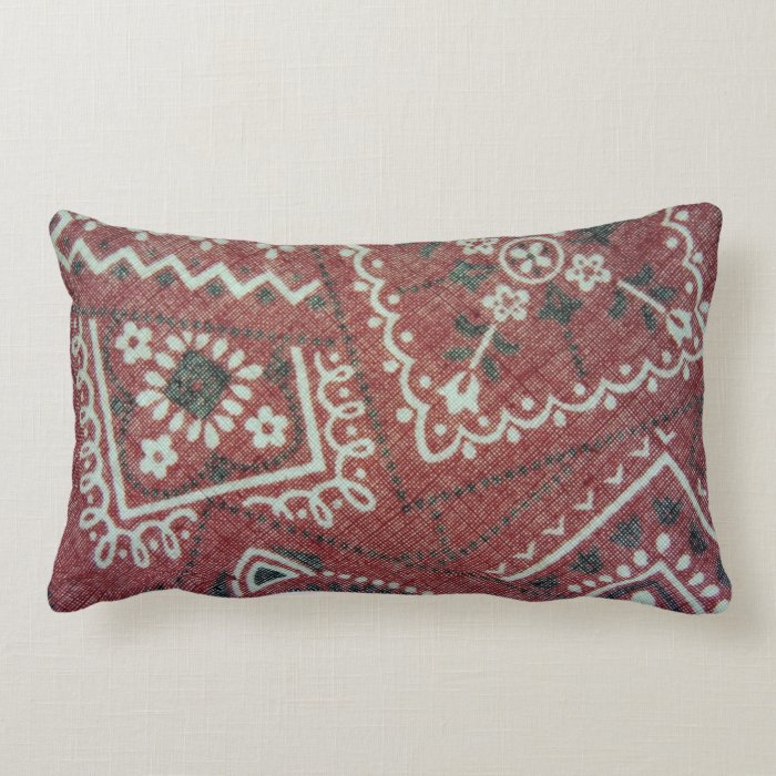 Reverseable Bandana Print Pillow