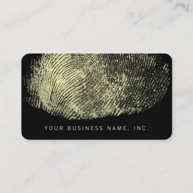 Reversed Loop Fingerprint Business Card (Front)