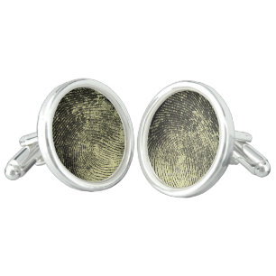 Reversed Loop Fingerprint Cufflinks