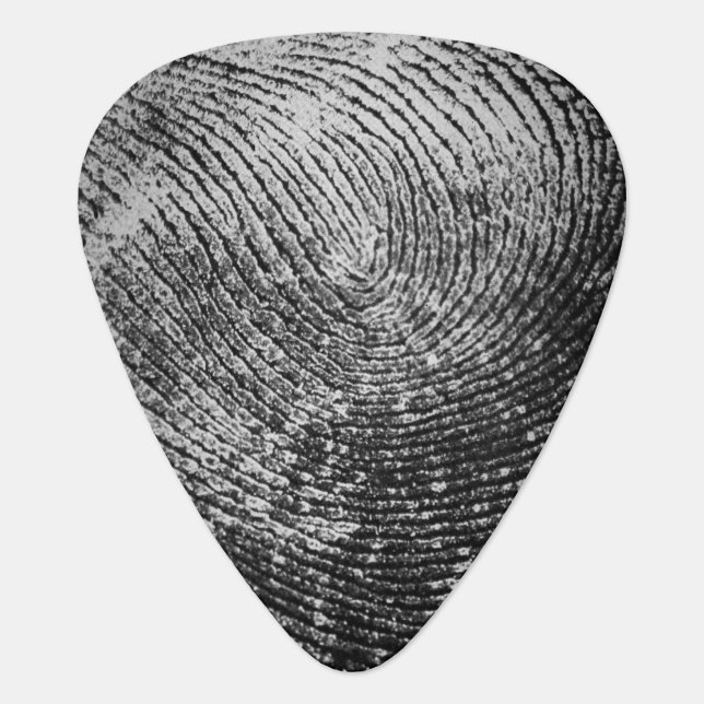 Reversed Loop Fingerprint Guitar Pick (Front)
