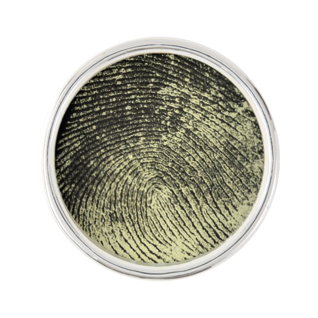 Reversed Loop Fingerprint Lapel Pin (Front)