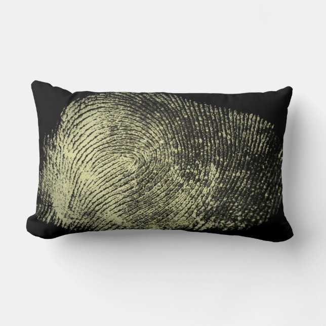 Reversed Loop Fingerprint Lumbar Pillow (Front)