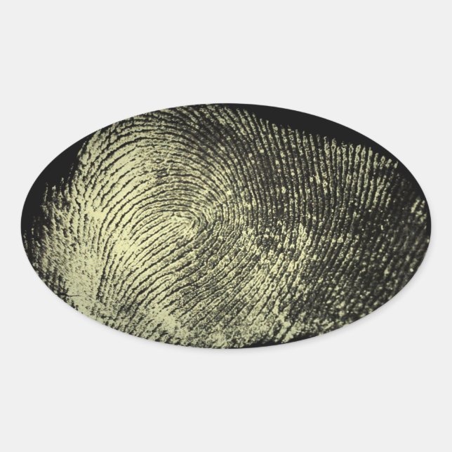 Reversed Loop Fingerprint Oval Sticker (Front)