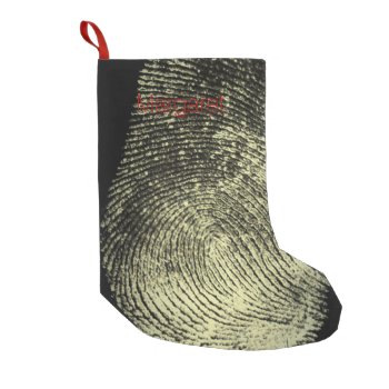 Reversed Loop Fingerprint Small Christmas Stocking by TerryBain at Zazzle