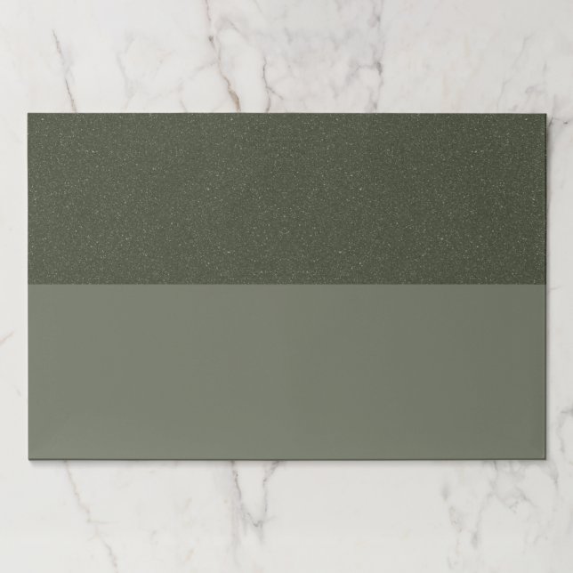 Reversed Moss Green Notepad – Customizable Paper Pad (Front)
