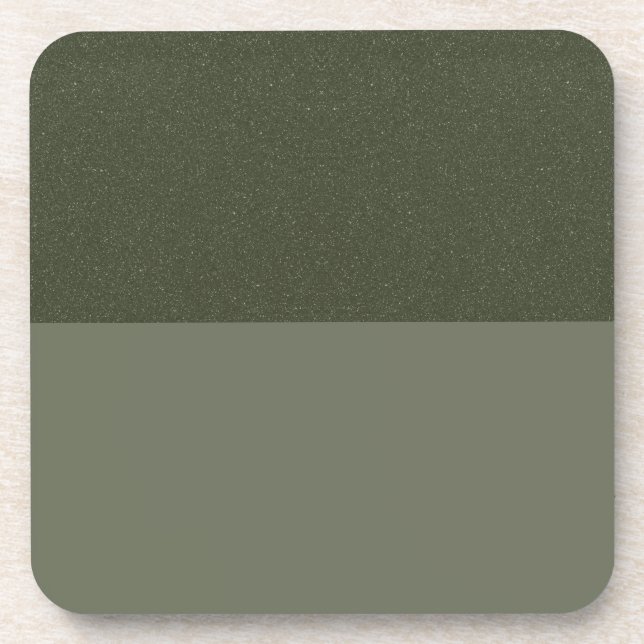 Reversed Moss Green Split Coaster – Customizable (Front)