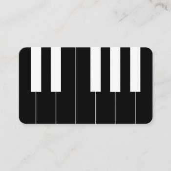 Reversed Piano Keys Business Card by TianxinZheng at Zazzle