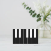 Reversed Piano Keys Business Card (Standing Front)