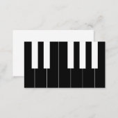Reversed Piano Keys Business Card (Front/Back)