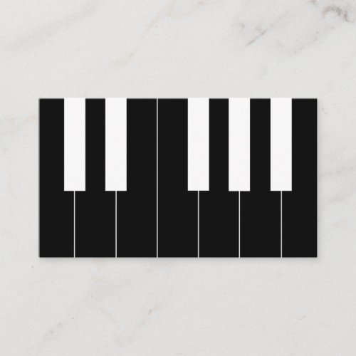 Reversed Piano Keys Business Card