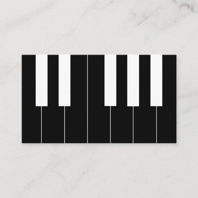 Reversed Piano Keys Business Card (Front)