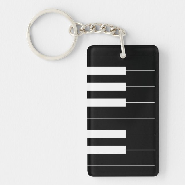 Reversed Piano Keys Keychain (Front)