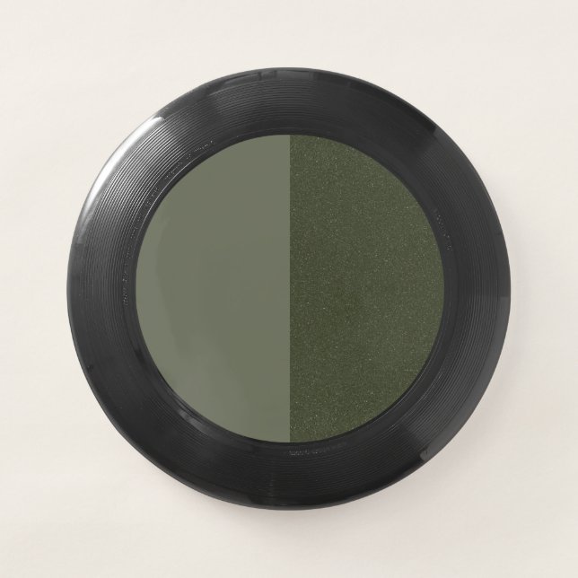 Reversed Split Moss Green Frisbee – Customizable (Front)