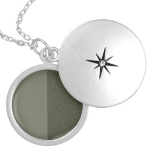 Reversed Split Moss Green Locket Necklace – Custom