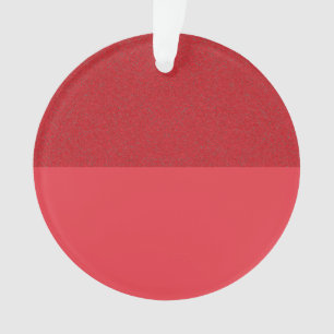 Reversed Split Tomato Red Acrylic Ornament Custom